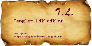 Tengler Lóránt névjegykártya